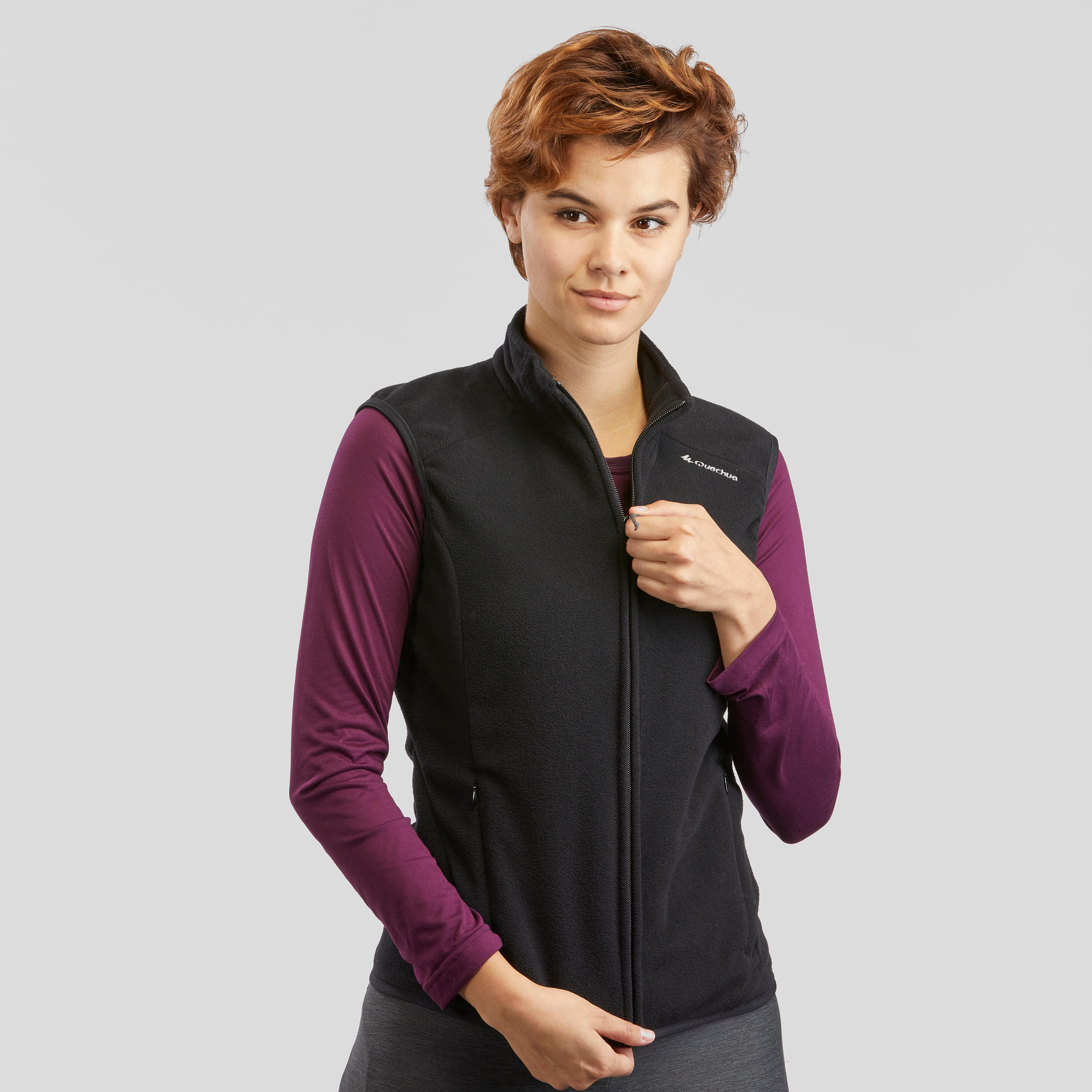جلیقه پلار کوهنوردی زنانه Decathlon MH100 – مشکی جلیقه پلار کوهنوردی زنانه Decathlon MH100 – مشکی