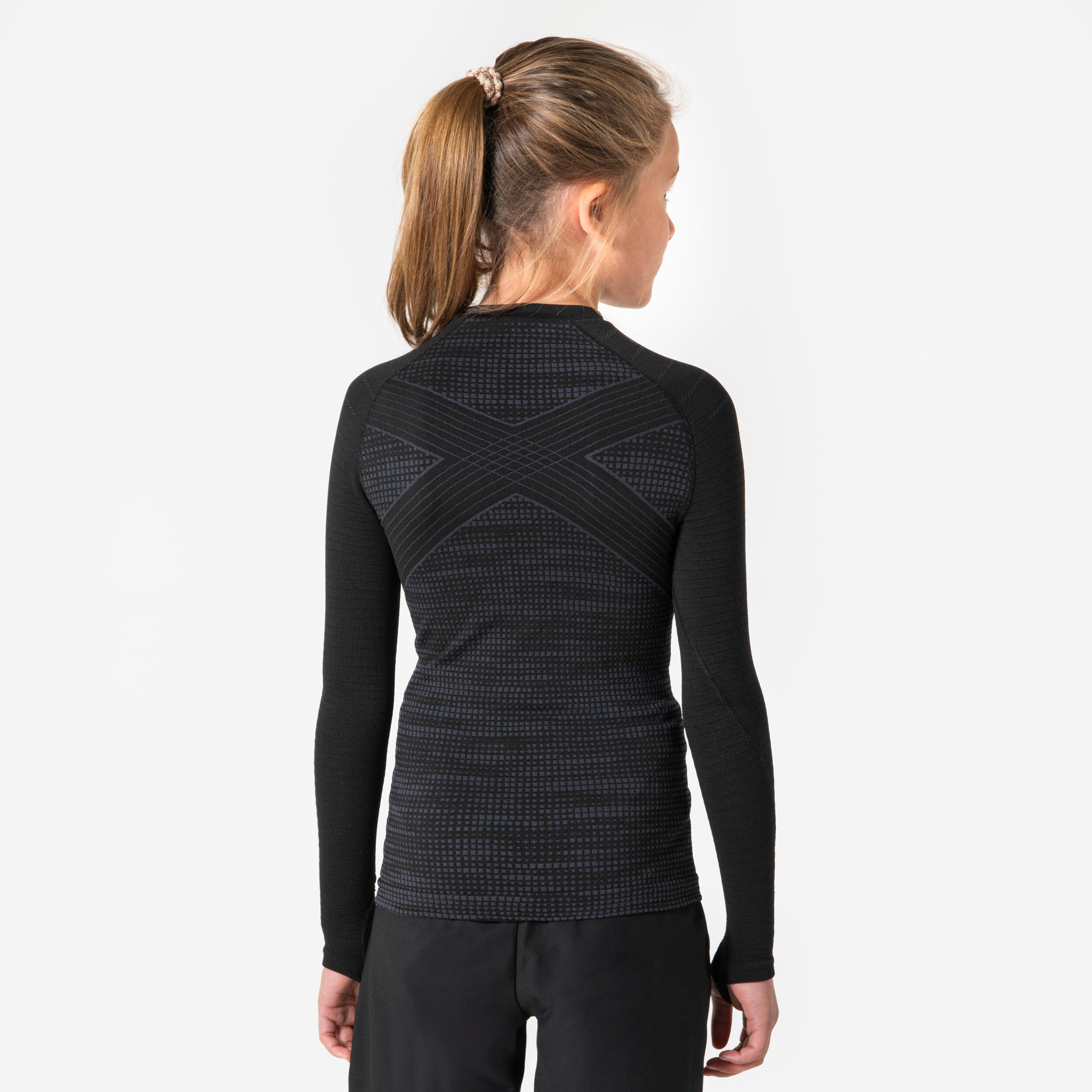 لایه زیرین گرم ورزشی بچگانه Decathlon Keepdry – مشکی خاکستری لایه زیرین گرم ورزشی بچگانه Decathlon Keepdry – مشکی خاکستری - تصویر 6