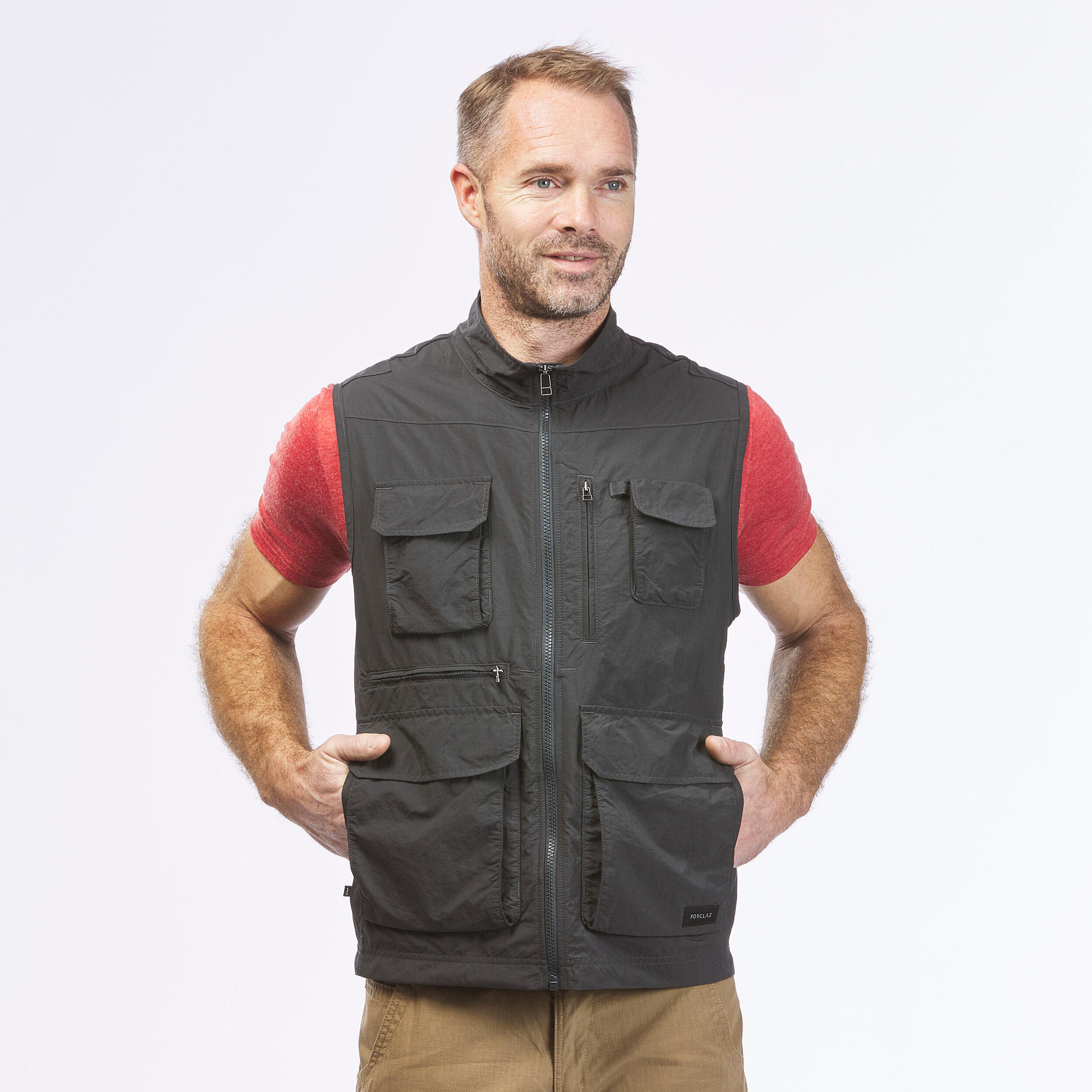 جلیقه مردانه Decathlon Travel 100 – طوسی جلیقه مردانه Decathlon Travel 100 – طوسی - تصویر 5