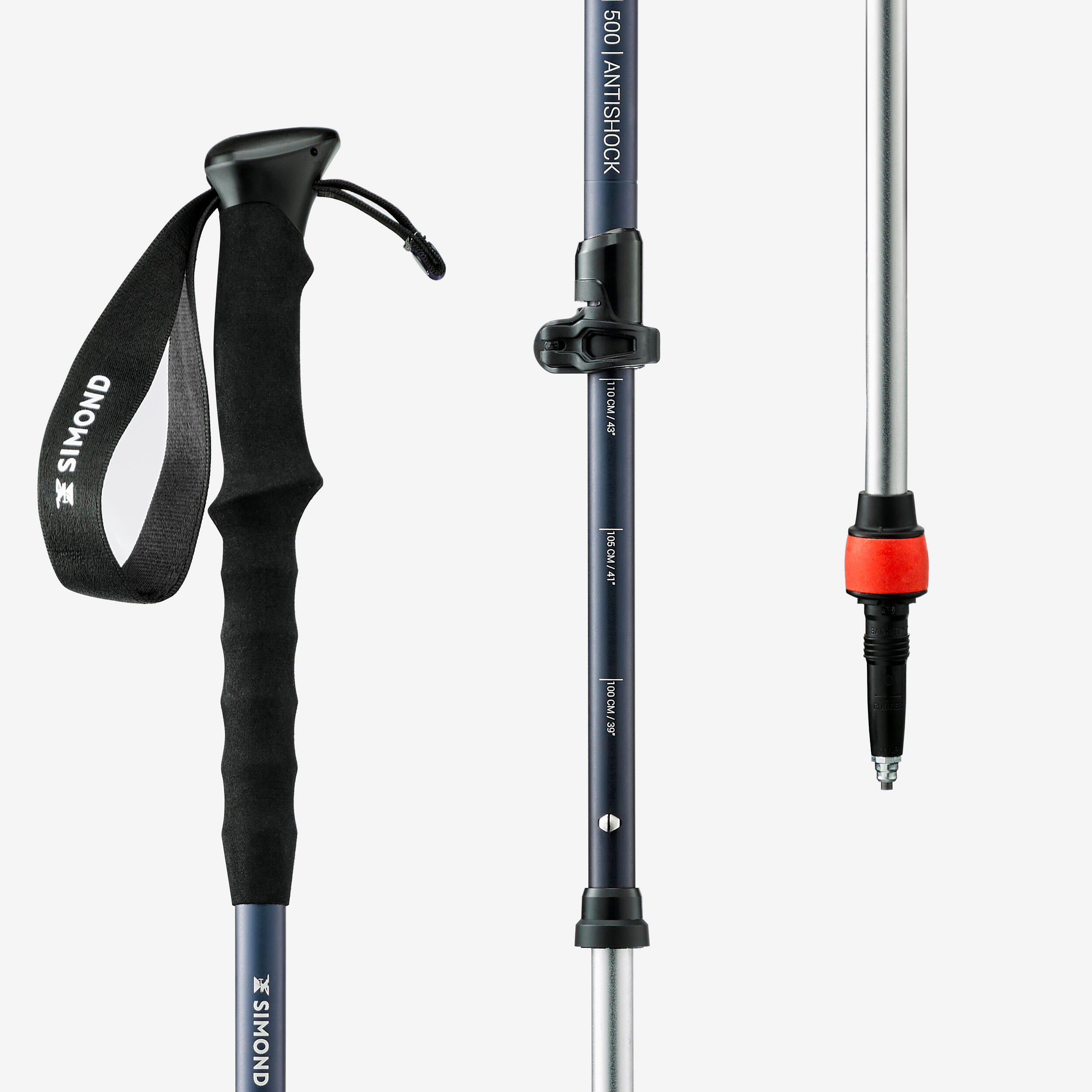باتون کوهنوردی Decathlon MT500 – مشکی آبی باتون کوهنوردی Decathlon MT500 – مشکی آبی - تصویر 3