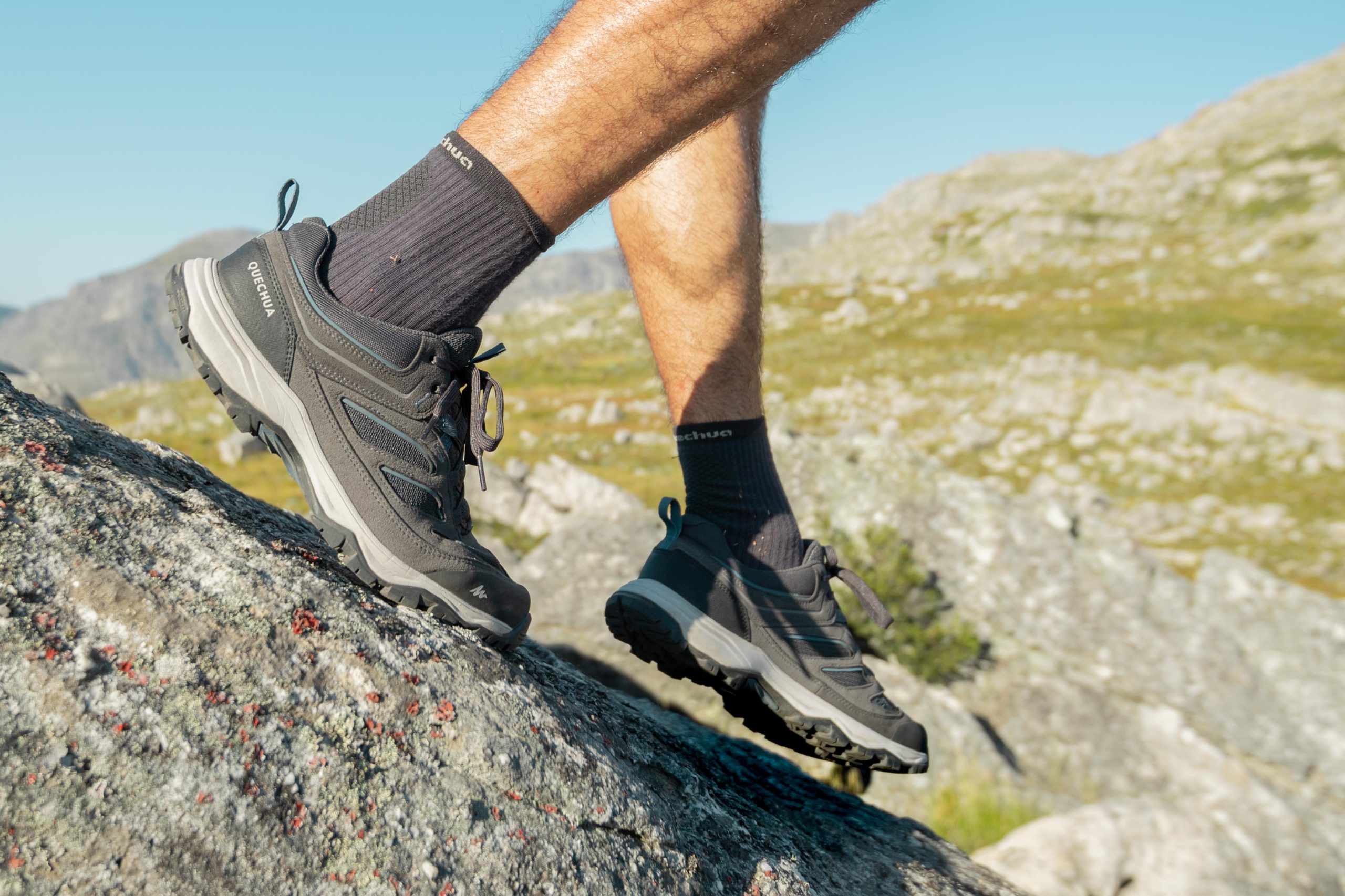 کفش کوهنوردی و طبیعتگردی مردانه Decathlon MH100 – طوسی آبی کفش کوهنوردی و طبیعتگردی مردانه Decathlon MH100 – طوسی آبی - تصویر 3