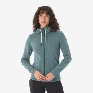 سویشرت زنانه کمپ و کوهنوردی Decathlon NH500 – سبز آبی