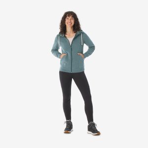 سویشرت زنانه کمپ و کوهنوردی Decathlon NH500 – سبز آبی