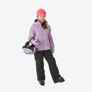 کاپشن اسکی بچگانه Decathlon 100 Warm – بنفش