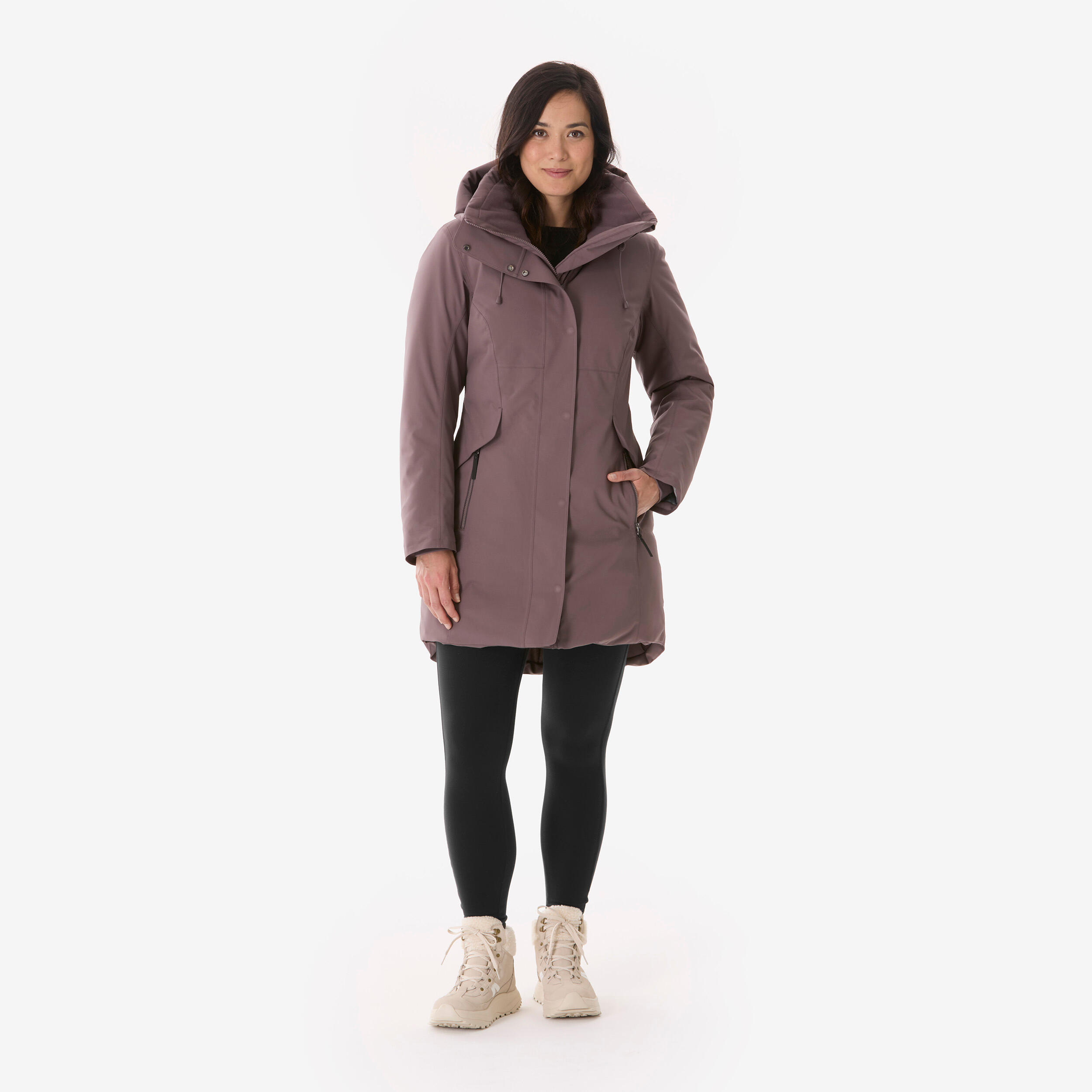 کاپشن و مونت زنانه Decathlon NH500 –قهوه ای کاپشن و مونت زنانه Decathlon NH500 –قهوه ای - تصویر 4