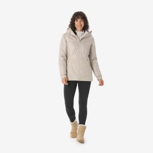 کاپشن زمستانی زنانه ضد آب Decathlon NH100 -5 °C – بژ