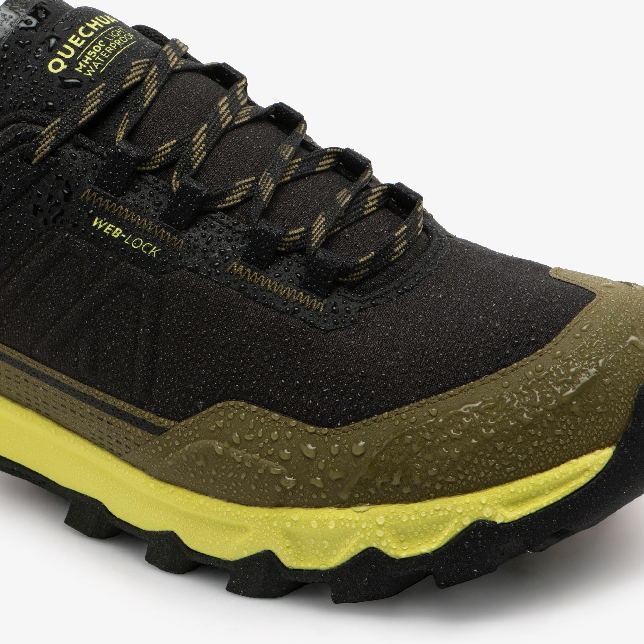 کفش کوهنوردی مردانه Decathlon MH500 Light – مشکی سبز کفش کوهنوردی مردانه Decathlon MH500 Light – مشکی سبز - تصویر 4