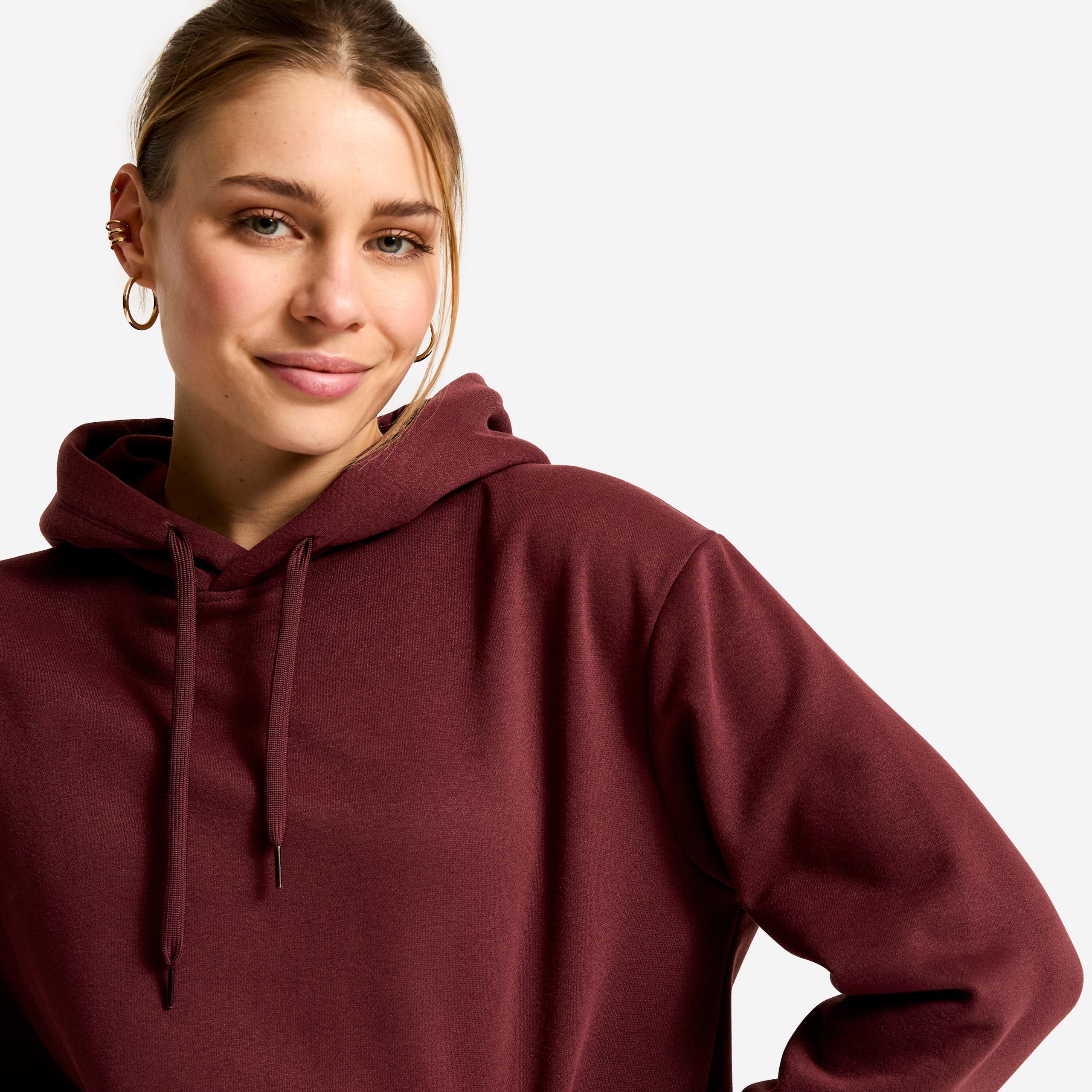 سویشرت ورزشی زنانه Decathlon Essentiel – بنفش سویشرت ورزشی زنانه Decathlon Essentiel – بنفش - تصویر 3