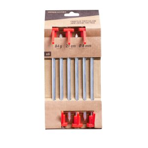 میخ چادر Decathlon Hard Ground Tent Pegs – خاکستری قرمز