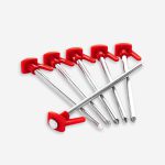 میخ چادر Decathlon Hard Ground Tent Pegs – خاکستری قرمز