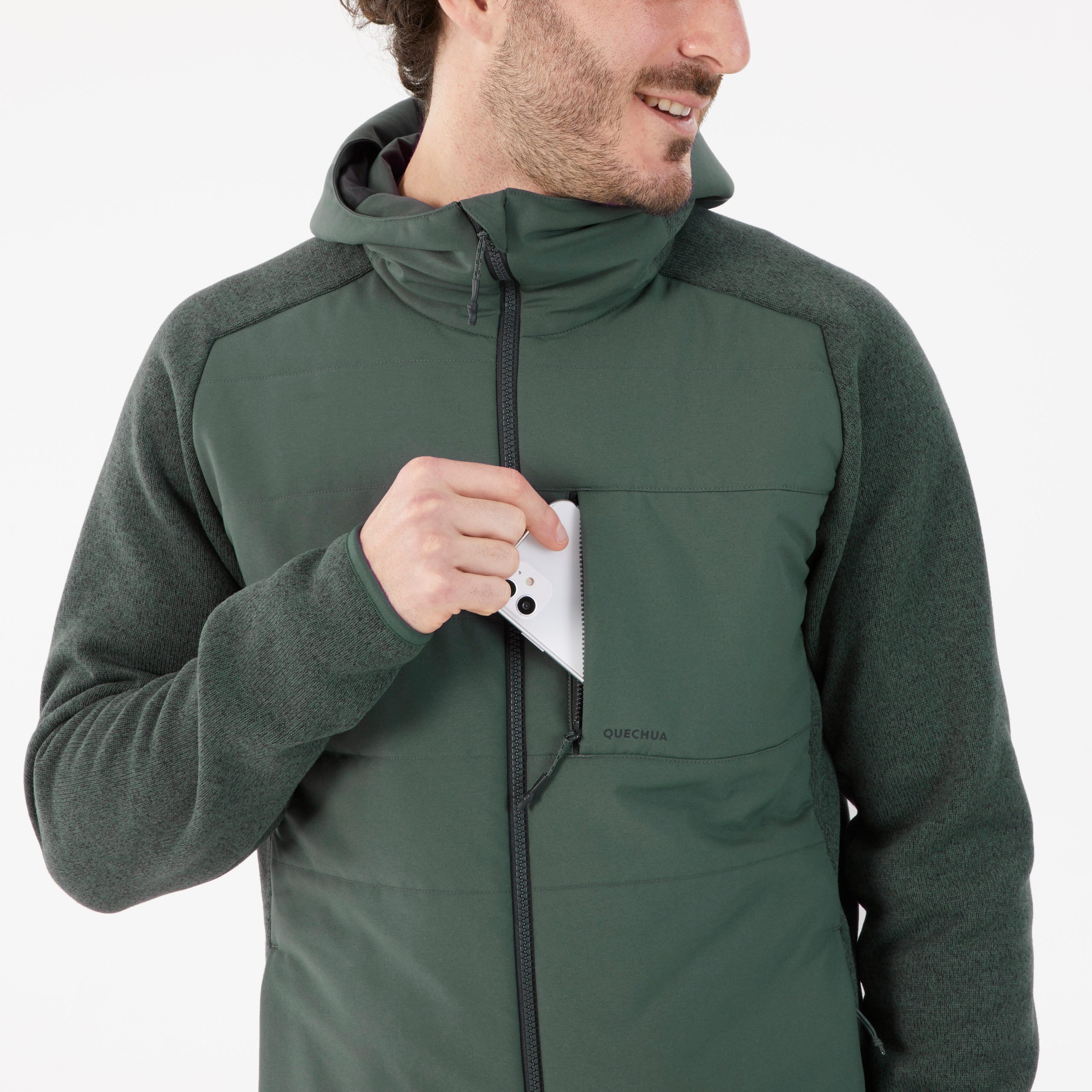 سویشرت مردانه کمپ و طبیعتگردی Decathlon NH500 Hybride – سبز سویشرت مردانه کمپ و طبیعتگردی Decathlon NH500 Hybride – سبز - تصویر 4