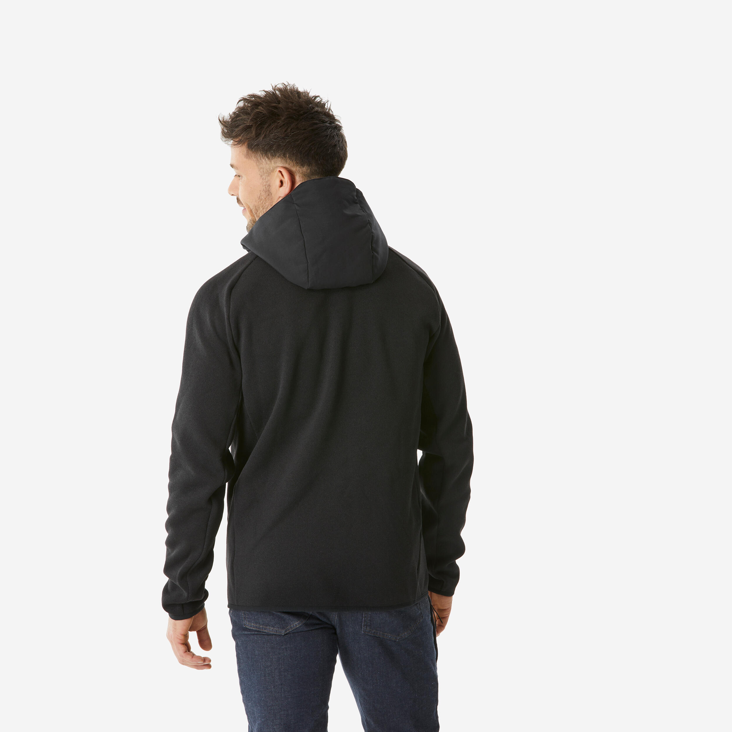 سویشرت کمپ و کوه نوردی مردانه Decathlon NH500 Hybride – مشکی سویشرت کمپ و کوه نوردی مردانه Decathlon NH500 Hybride – مشکی - تصویر 3